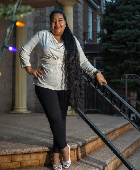 Girl standing posing