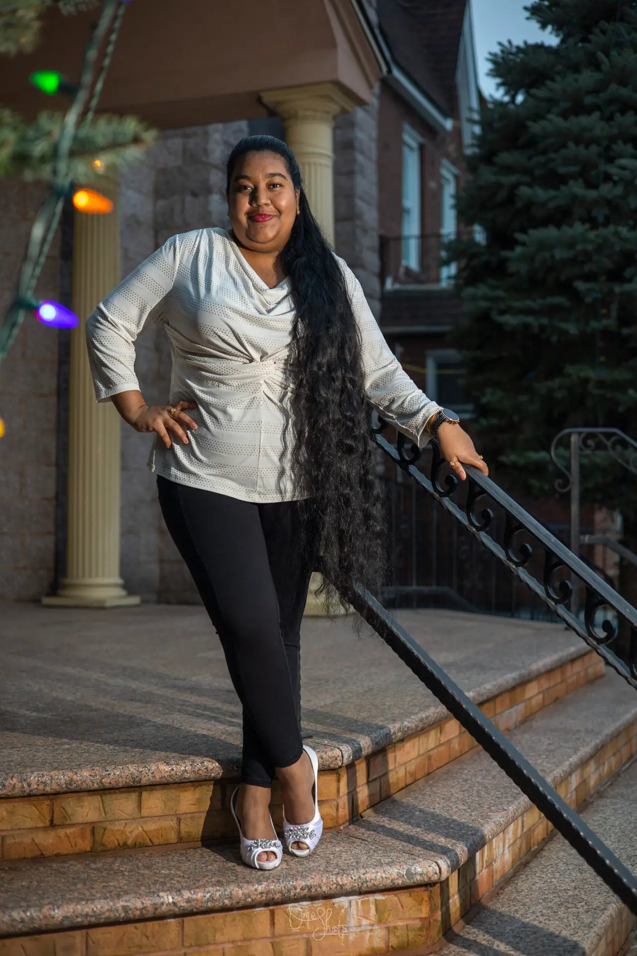 Girl standing posing